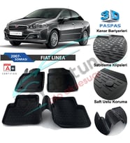 Fiat Linea Havuzlu 3D Paspas Niken Siyah 2007 Sonrası