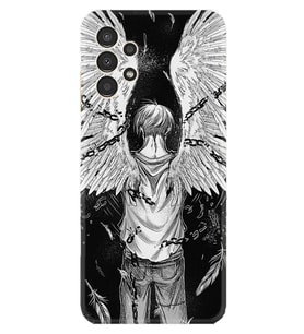 Samsung Galaxy M14 Uyumlu Kılıf Resimli Desenli Silikon Platinium Series Angel 1883