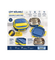 Çift Bölmeli Paslanmaz Çelik Lunch Box