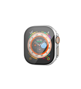 Apple Watch Ultra 49mm Legend Camlı Kasa Ekran Koruyucu - Gümüş