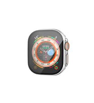 Apple Watch Ultra 49mm Legend Camlı Kasa Ekran Koruyucu - Gümüş