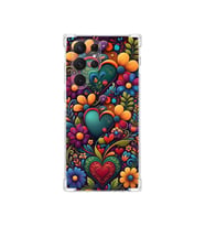 PrintiFy Samsung Galaxy S22 Ultra ile Uyumlu Düşlerin Dansı Serisi Çiçeklerin Dansı Tasarımlı Uv Baskılı Köşe Korumalı Antişok Kılıf