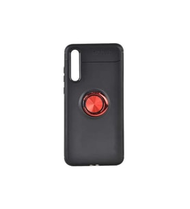 Huawei P20 Pro Uyumlu Kılıf Zore Ravel Silikon Kapak (Siyah-Kırmızı)