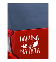 Hakuna Matata Oto Sticker Beyaz 15 Cm