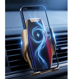 Otomatik Açılan Araç Telefon Tutucu Kablosuz Şarj ve Tek Elle Kullanım