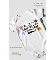 Yengeme güzel bir yazılı Kısa Kollu Bebek Body %100 Pamuk