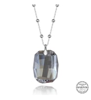 Swarovski Crystal Taşlı Top Zincir Baget Gümüş Kadın Kolye