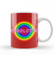 Charlotte  Name personalized Custom   vintage Retro Rainbow Style Design Gift Baby Gift For Her Kupa Bardak Porselen