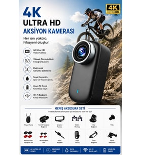4k Ultra Hd Mini Wıfı Aksiyon Kamerası Taşınabilir Vücut Kamerası 1.47 hd Ekranlı Giyilebilir Video Kaydedici