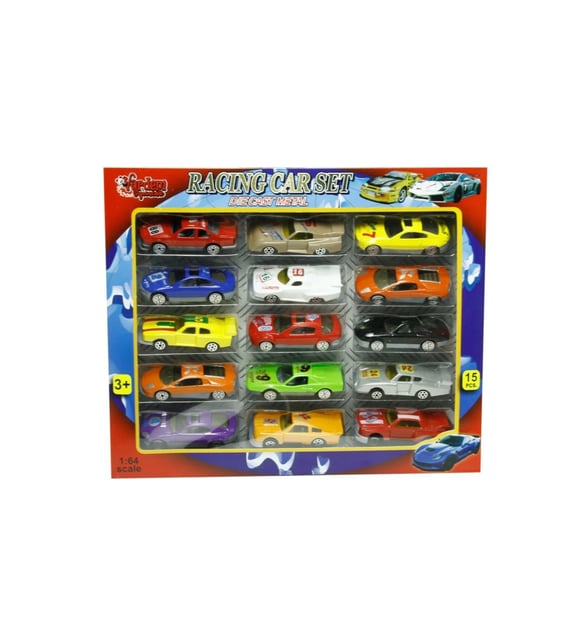 ミニカーセット 15台 カラフル 15'li Metal Model Araba Seti 1:64 Ölçek Die-Cast Yarış Arabaları