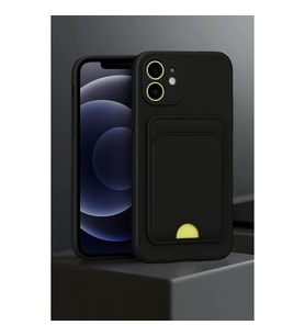 Apple iPhone 11 Kılıf Kelvin Kartvizitli Silikon - Lila