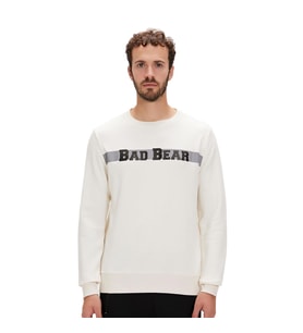Bad Bear Reflect Bear Crewneck Sweatshirt Ekru