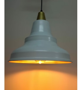 RİOLİGHT RETRO BEYAZ İÇİ ALTIN TEKLİ METAL SARKIT (Siyah)