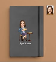 Kişiye Özel Öğretmen Kadın Model 13x21 Gri Defter-16