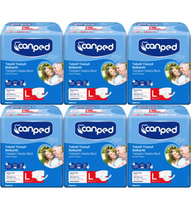 Canped Hasta Bezi Yetişkin Bel Bantlı Tekstil Yüzey L - Büyük - Large 84 Adet (6PK*14)