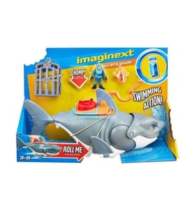 Imaginext Çılgın Köpekbalığı Oyun Seti, Gerçekçi Hareketlere Sahip Figür Seti GKG77