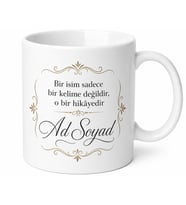 Kişiye Özel İsim Yazılı Seramik Baskılı Kupa Bardak Hediye