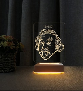 Albert Einstein Lamba Kişiye Özel İsimli 3d Led Masa Lambası Doğum Günü Hediyesi Lamba