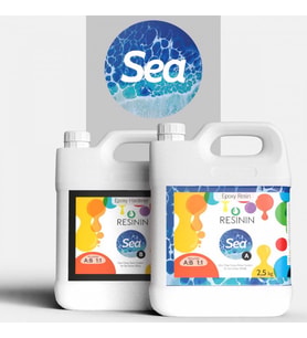 Resinin Sea 5 Kg A+B Deniz Dalgası Efekti için Şeffaf Epoksi Reçine