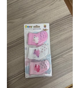BEBEK ÇORAP 3 LÜ PAKET 0-3 AY (Beyaz - Açık Pembe)