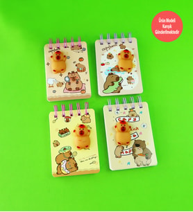 Capybara Figür Kapaklı Defter