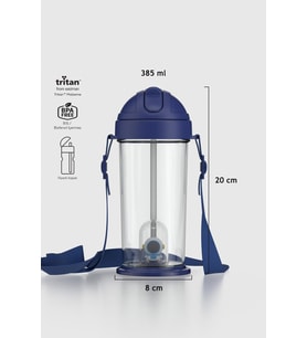 Renga Cosmo Astronot Figürlü 385 ml Pipetli Askılı Tritan Çocuk Matara 912147 Mavi