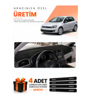 VOLKSWAGEN GOLF 6 (2008-2012) Uyumlu Torpido Koruma Örtüsü Oto Kılıfı - Siyah