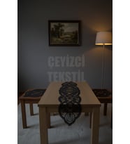 Salon Takımı, Yatak Odası 3 Parça Sehpa Örtüsü, Masa Örtüsü 3 Parça Oda Takımı