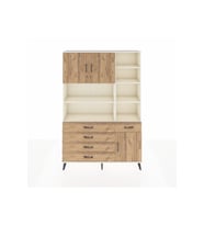 Arges Gardrop 9 Raflı 5 Çekmeceli 3 Kapaklı 132x30x195 Aytaşı-Çam
