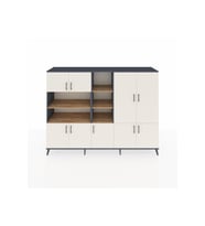 Hyperion Dolap 14 Raflı 9 Kapaklı 220x44x163 Antrasit-Aytaşı/Çam