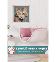 Vintage Kedi Posteri - Premium Baskı, Yapışkansız Tutunan Akıllı Kağıt Poster (yapay Zeka Tasarım)