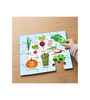 Sebzeleri Öğrenelim Tasarımlı 24 Parça Ahşap Çocuk Puzzle MPK0754