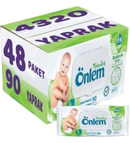 Önlem Islak Havlu Mendil 90 Yaprak Botanika Özlü (48 Li Set) Plastik Kapaklı 4320 Yaprak