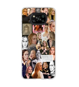 Poco X3 Pro / X3 NFC Uyumlu Adele Kolaj Tasarımlı Şeffaf Telefon Kılıfı