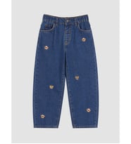 LCW Kids İndigo Nakışlı Erkek Çocuk Jean Pantolon