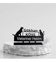 Veteriner Hekim İsimlik - Kişiye Özel İsimlik - İsme Özel Metal İsimlik - Doktor İsimlik