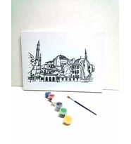 Hayal Sepeti Resimli Tuval Boyama AYASOFYA CAMİ 25x35cm