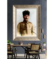 Gümüş Çerçeveli Atatürk Tablo za395
