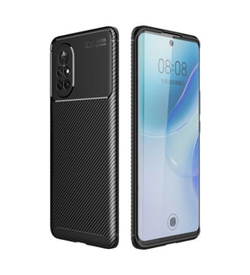 Huawei Nova 8i Karbon Görünüm Negro Silikon Kılıf (Siyah)