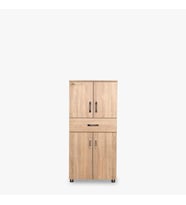 Dolap 14027 Çok Amaç Model Parlak Carmen Hard Parlak Suntalem  4 raf 130 El Yapım (Ceviz)