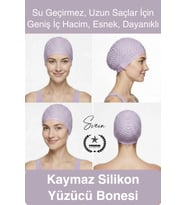 #Bone Su Geçirmez Kaymaz Silikon Yüzücü Bonesi Yüzme Şapkası Uzun Saç Yetişkin Esnek Havuz Deniz