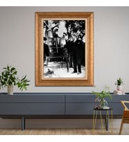 Altın Paspartulu Atatürk  Çerçeveli Tablo C621 (Gold)