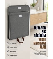 Katlanır Duvar Askılı Çamaşır Sepeti Geniş İç Hacimli Banyo Düzenleyici