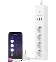 Neutron NTL-SW07 Akıllı Wi-Fi Destekli 4'lü  Akım Korumalı Priz 2 USB Uzatma Kablosu