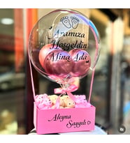 Pembe Ayıcıklı Balon Kutusu