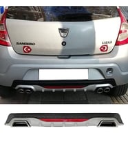 Dacia Sandero Gri Difüzör Difizör Kare Egzoz Görünüm Reflektörlü