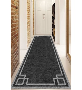 Dijital Baskılı Kaymaz Taban Yıkanabilir Modern Yolluk Ve Koridor Halısı NDU-HT-364 (Antrasit)
