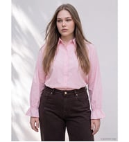 LCWAIKIKI Curve Pembe Büyük Beden Poplin Kadın Gömlek