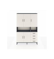 Arges Gardrop 7 Raflı 4 Çekmeceli 5 Kapaklı 132x30x195 Antrasit-Aytaşı
