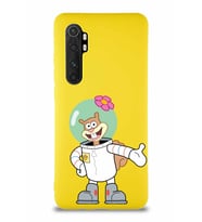 Xiaomi Mi Note 10 Lite Soft Premier Kapak Sandy Tasarımlı Silikon Kılıf - Sarı (Şeffaf)